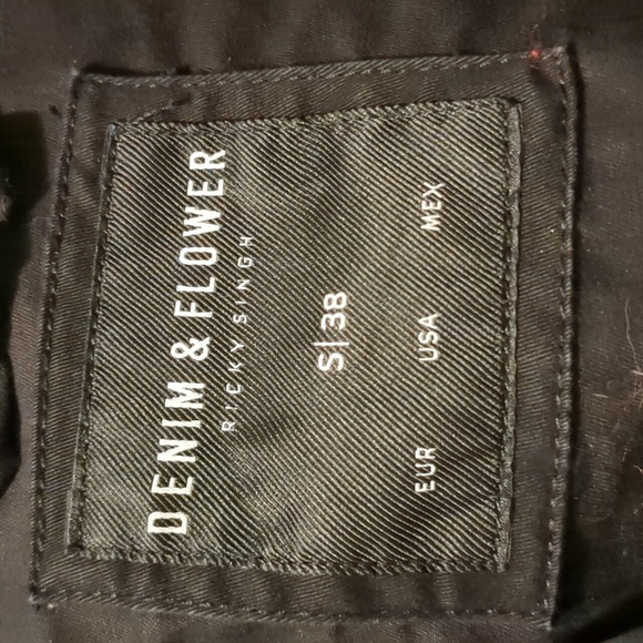 Denim & flower black stretch denim jacket size S - Picture 11 of 11